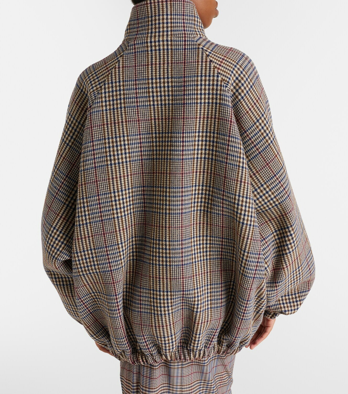 The Frankie Shop Baxter checked wool-blend blouson jacket