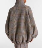 The Frankie Shop Baxter checked wool-blend blouson jacket
