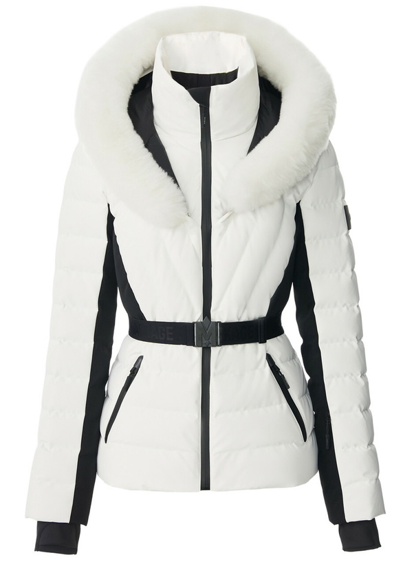 Photo: Mackage Elita Fur-hood Padded ski Jacket Off White