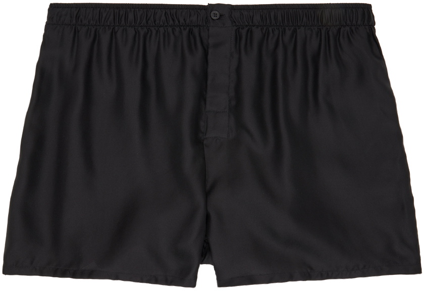 ZEGNA Black Silk Boxers
