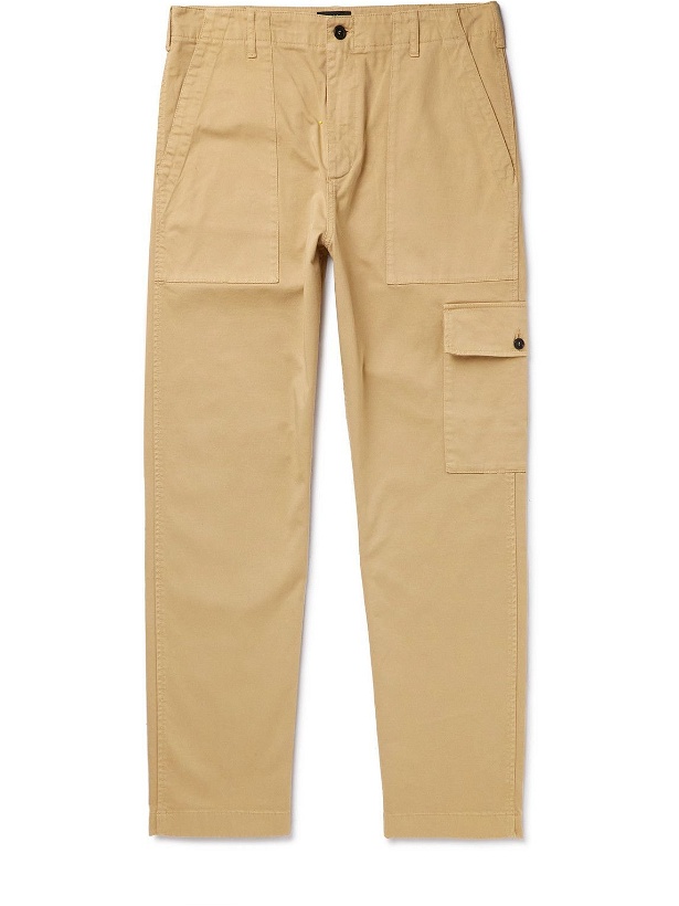Photo: Dunhill - Straight-Leg Garment-Dyed Stretch-Cotton Cargo Trousers - Neutrals