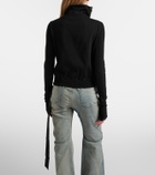 Rick Owens Belted cotton jersey sweatshirt