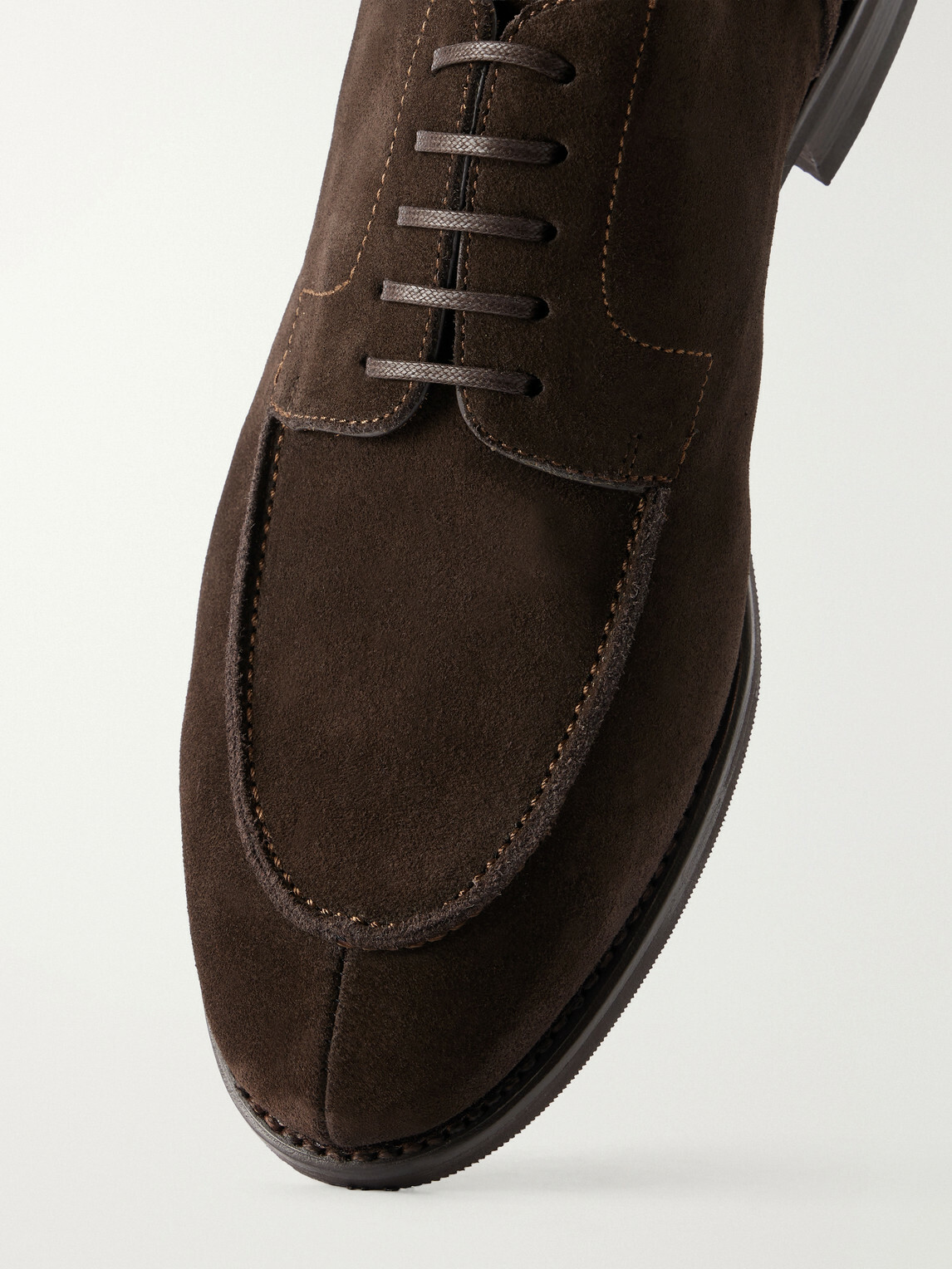 MORJAS - The Split Toe Suede Derby Shoes - Brown