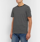 Sandro - Slim-Fit Striped Cotton-Jersey T-Shirt - Black