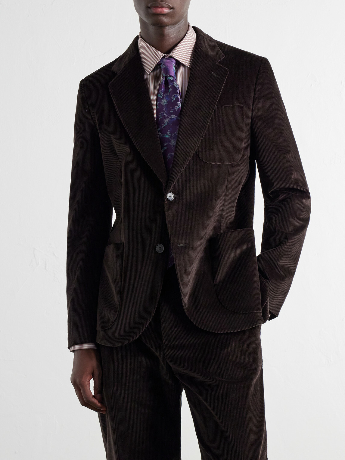 Paul Smith - Cotton-Blend Corduroy Suit Jacket - Brown