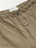 Satta - Slack Wide-Leg Cotton-Canvas Drawstring Shorts - Neutrals