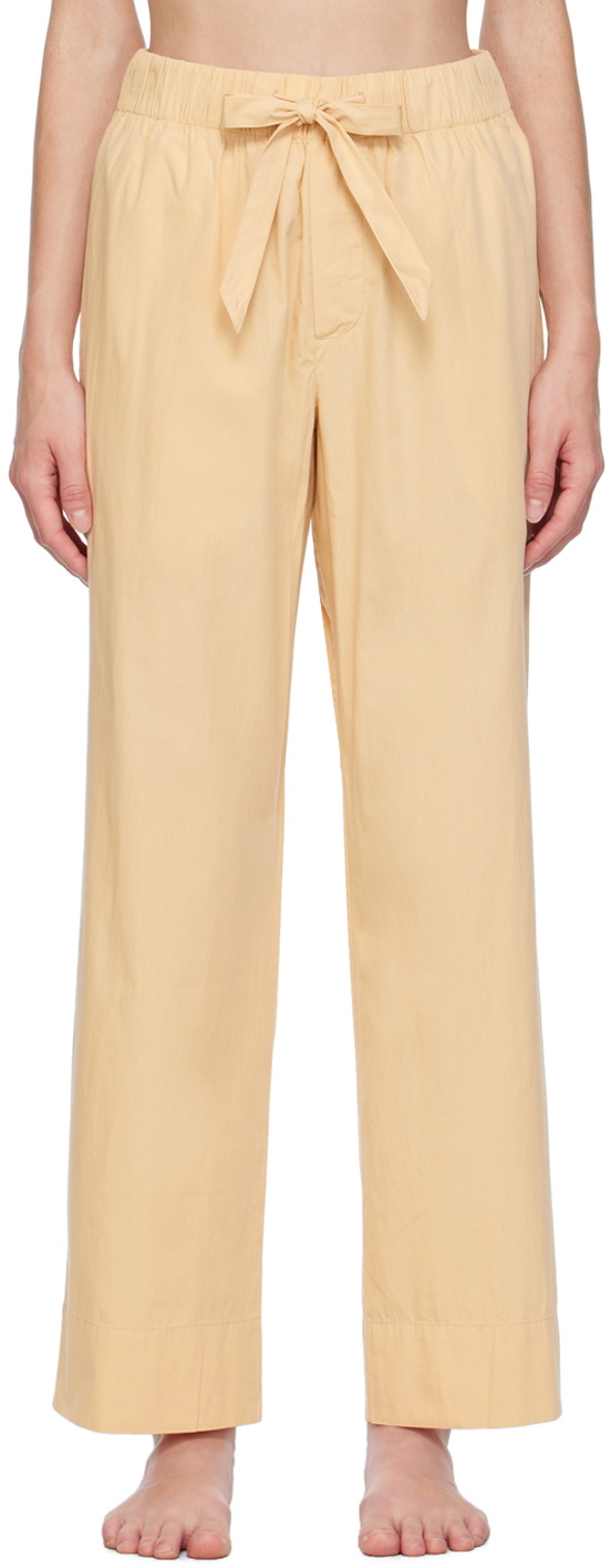 Tekla Beige Drawstring Pyjama Pants
