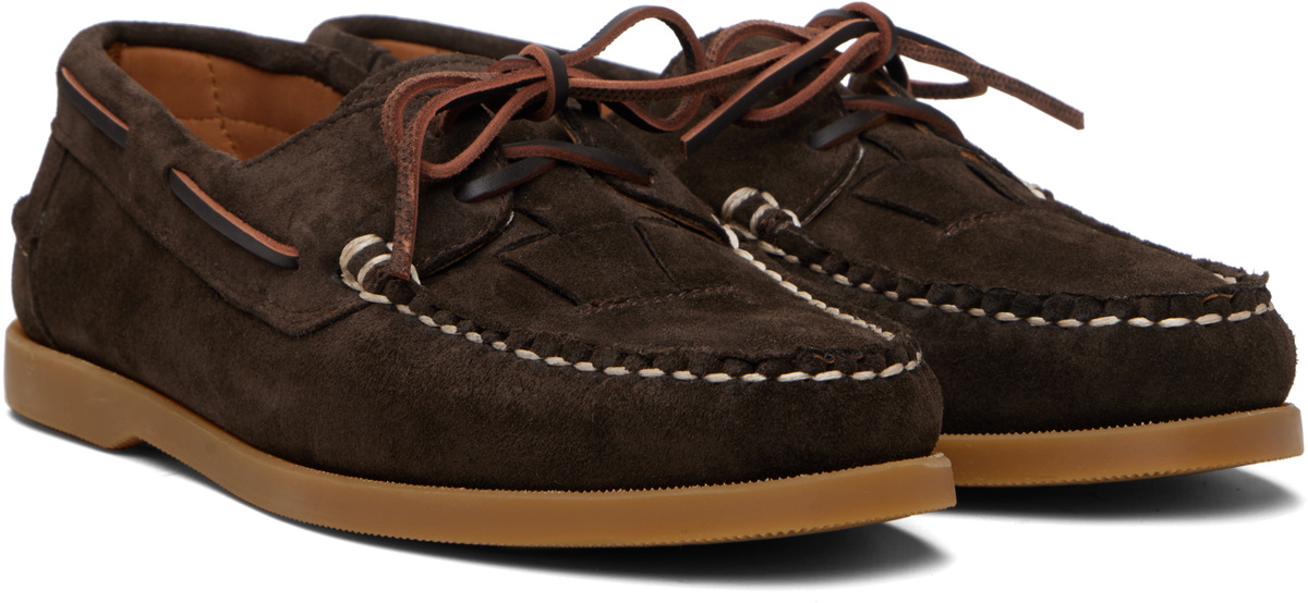 HEREU Brown Saler Nautic Suede Boat Shoes