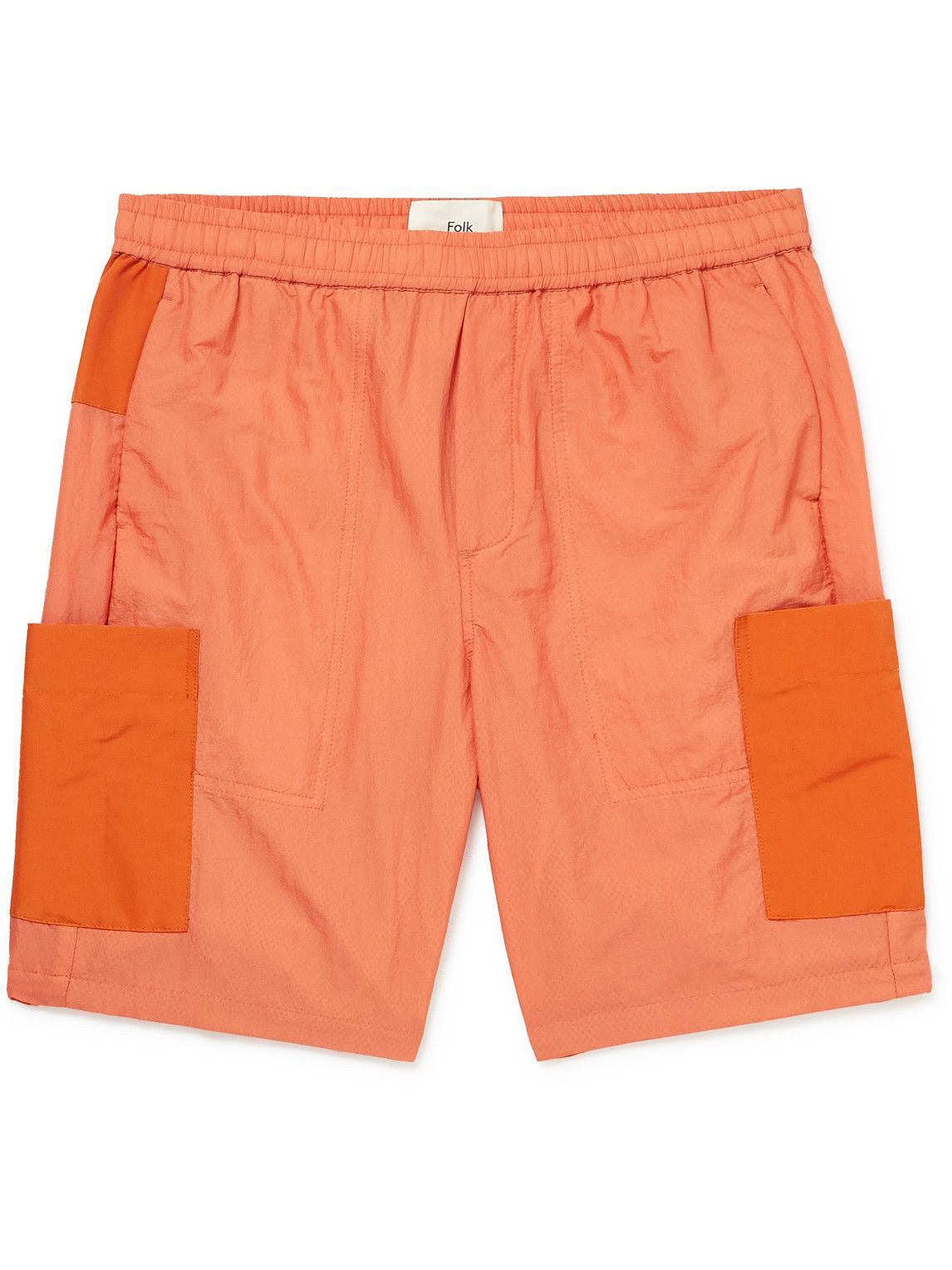 Folk - Stack Straight-Leg Nylon Shorts - Orange Folk