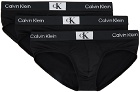 Calvin Klein Underwear Three-Pack Black 1996 Hip Briefs
