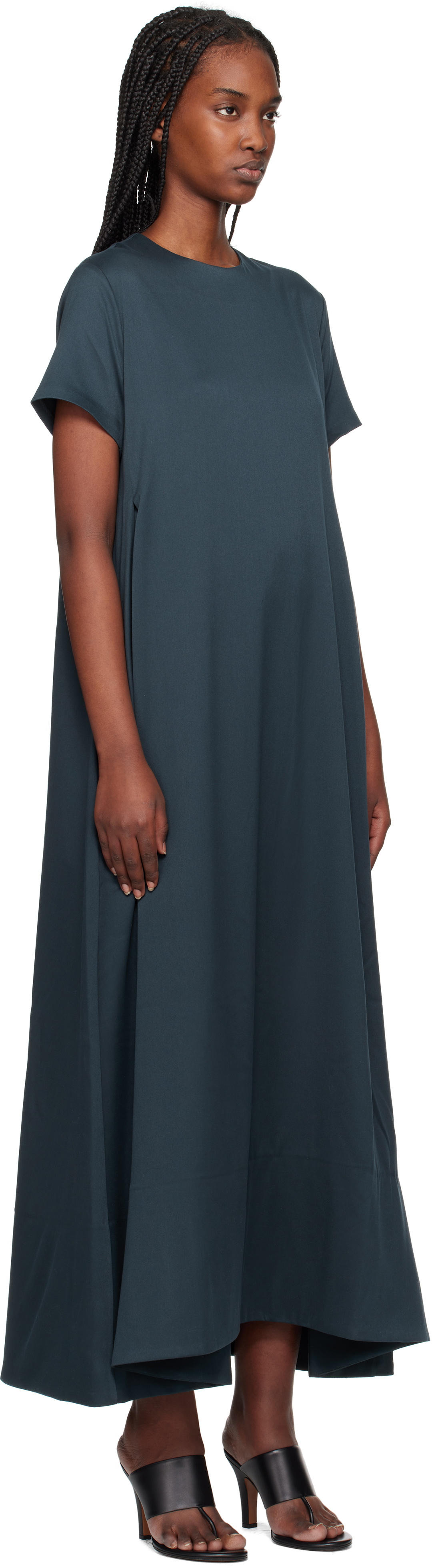 REMAIN Birger Christensen Navy Short Sleeve Maxi Dress REMAIN Birger Christensen REMAIN Birger Christensen Navy Short Sleeve Maxi Dress REMAIN Birger Christensen