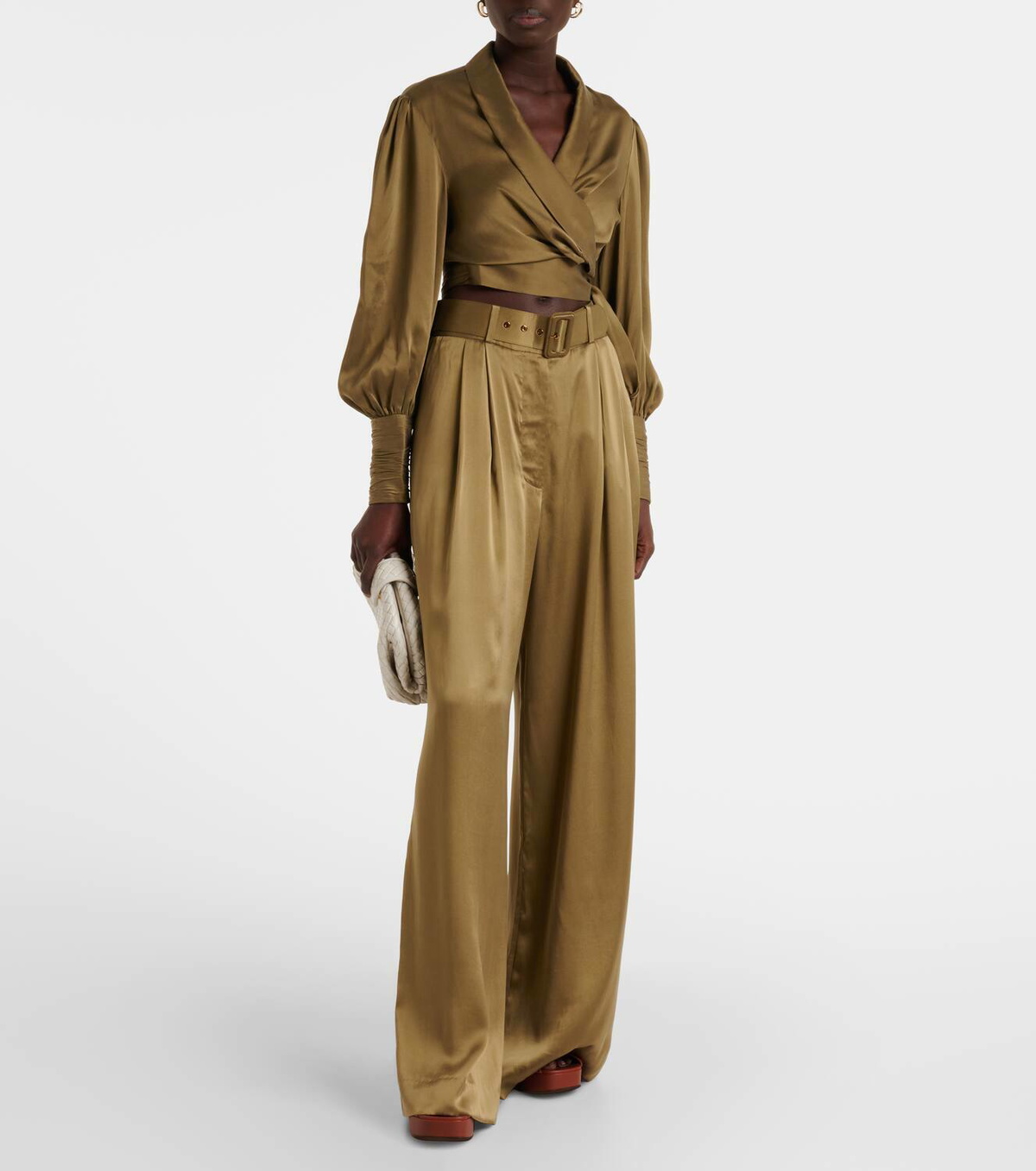 Zimmermann Tuck silk wide-leg pants Zimmermann