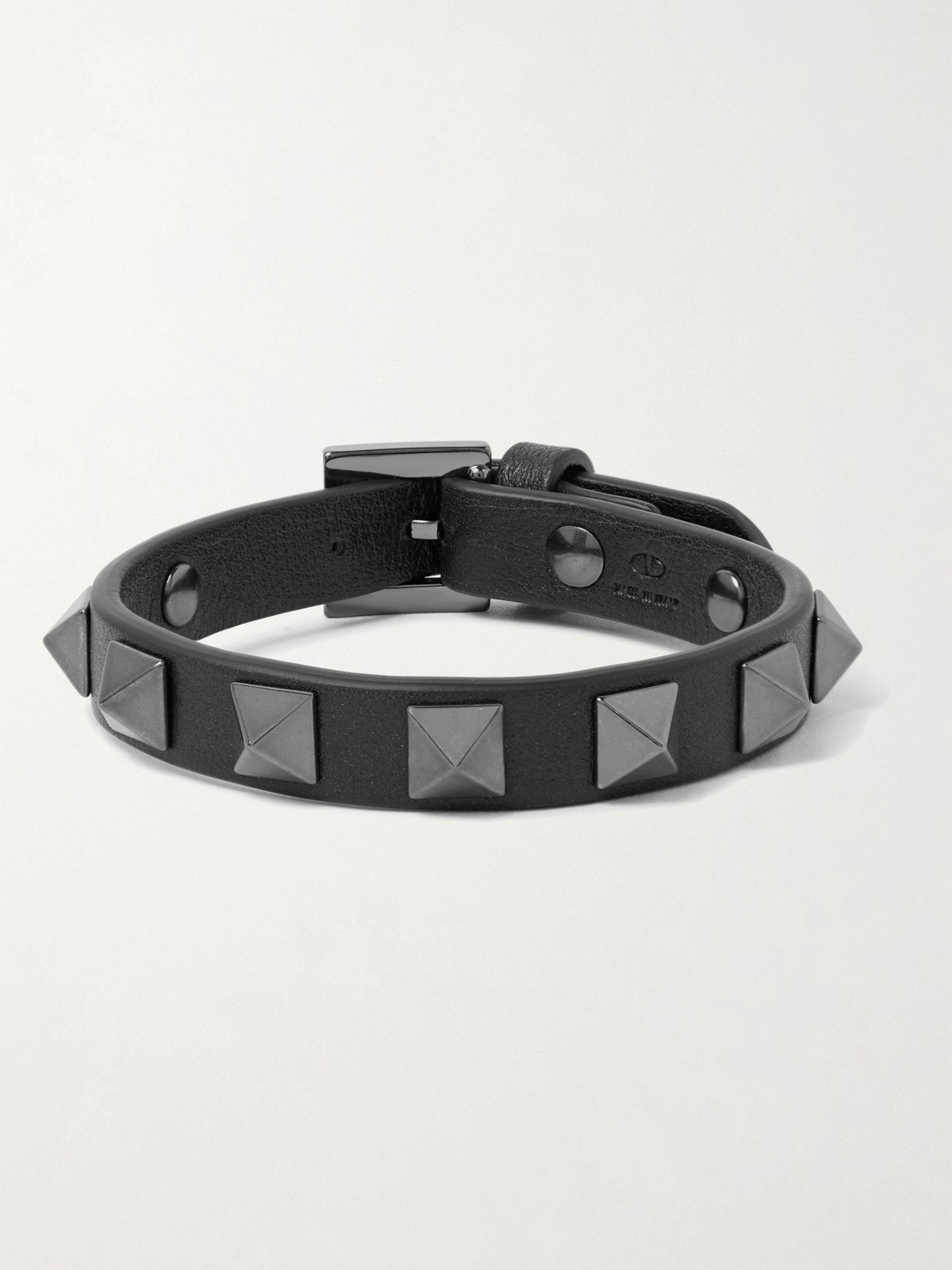 Teknologi Dum samlet set VALENTINO - Valentino Garavani Rockstud Leather Bracelet - Black Valentino  Garavani
