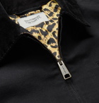 Carhartt WIP - Wacko Maria Corduroy-Trimmed Leopard-Print Cotton-Canvas Jacket - Black
