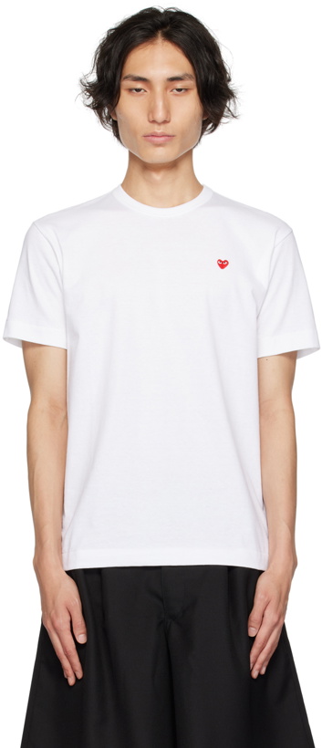 Photo: COMME des GARÇONS PLAY White Small Heart T-Shirt
