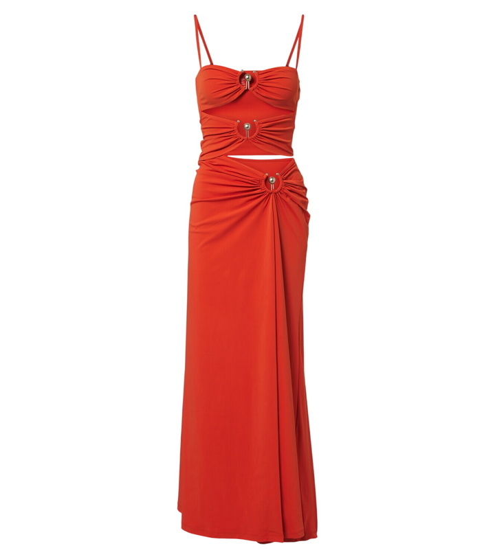 christopher esber cut out silk maxi dress // Cutout – VSP Consignment 100% Silk ​Effortless. Elegant. Essential. 🖤, Color:Tan vintage_bride