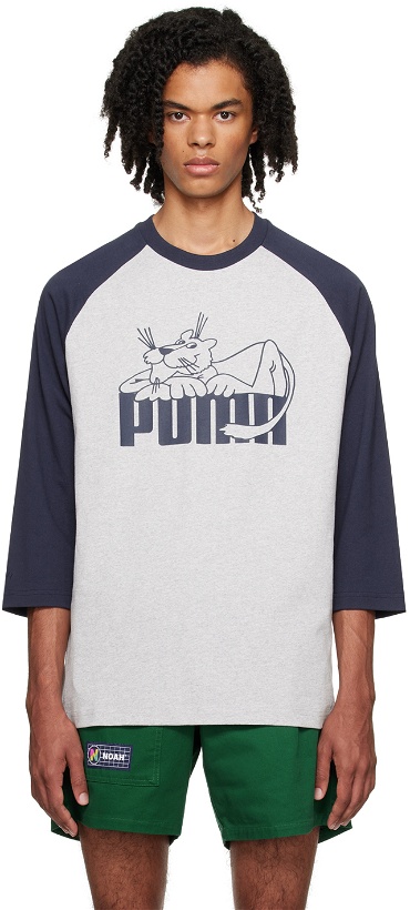 Photo: Noah Gray & Blue Puma Edition Long Sleeve T-Shirt