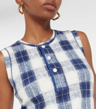 Polo Ralph Lauren Plaid cotton jersey maxi dress