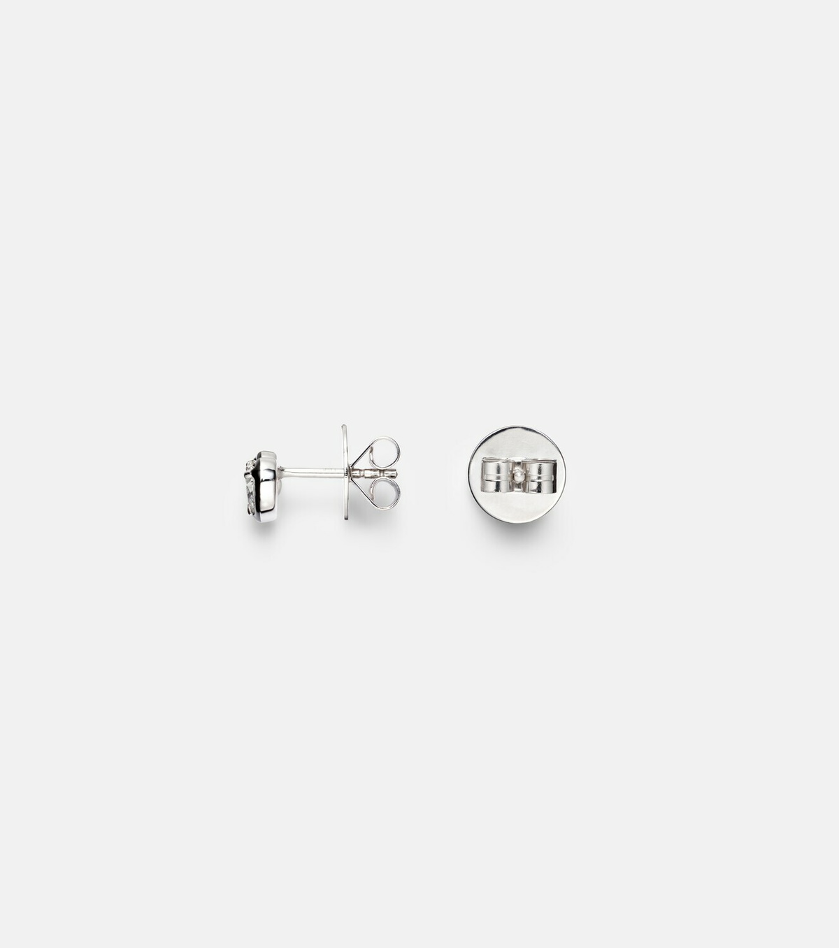 Kamyen Heartbeats 18kt white gold and enamel earrings with diamonds