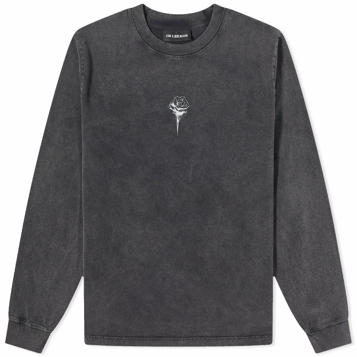 Photo: Han Kjobenhavn Men's Long Sleeve Rose Boxy T-Shirt in Dark Grey