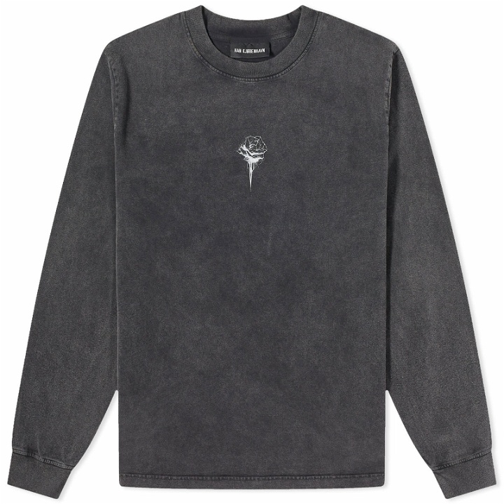 Photo: Han Kjobenhavn Men's Long Sleeve Rose Boxy T-Shirt in Dark Grey