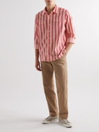Polo Ralph Lauren - Striped Cotton and Linen-Blend Shirt - Orange