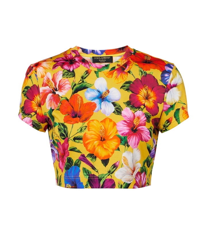 Photo: Dolce&Gabbana Floral cotton crop top