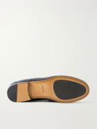 TOM FORD - Oscar T-Embellished Croc-Embossed Leather Loafers - Black