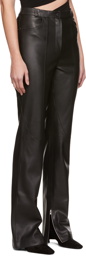 Olēnich Black Faux-Leather Trousers