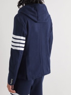 Thom Browne - Striped Cotton-Jersey Hooded Jacket - Blue