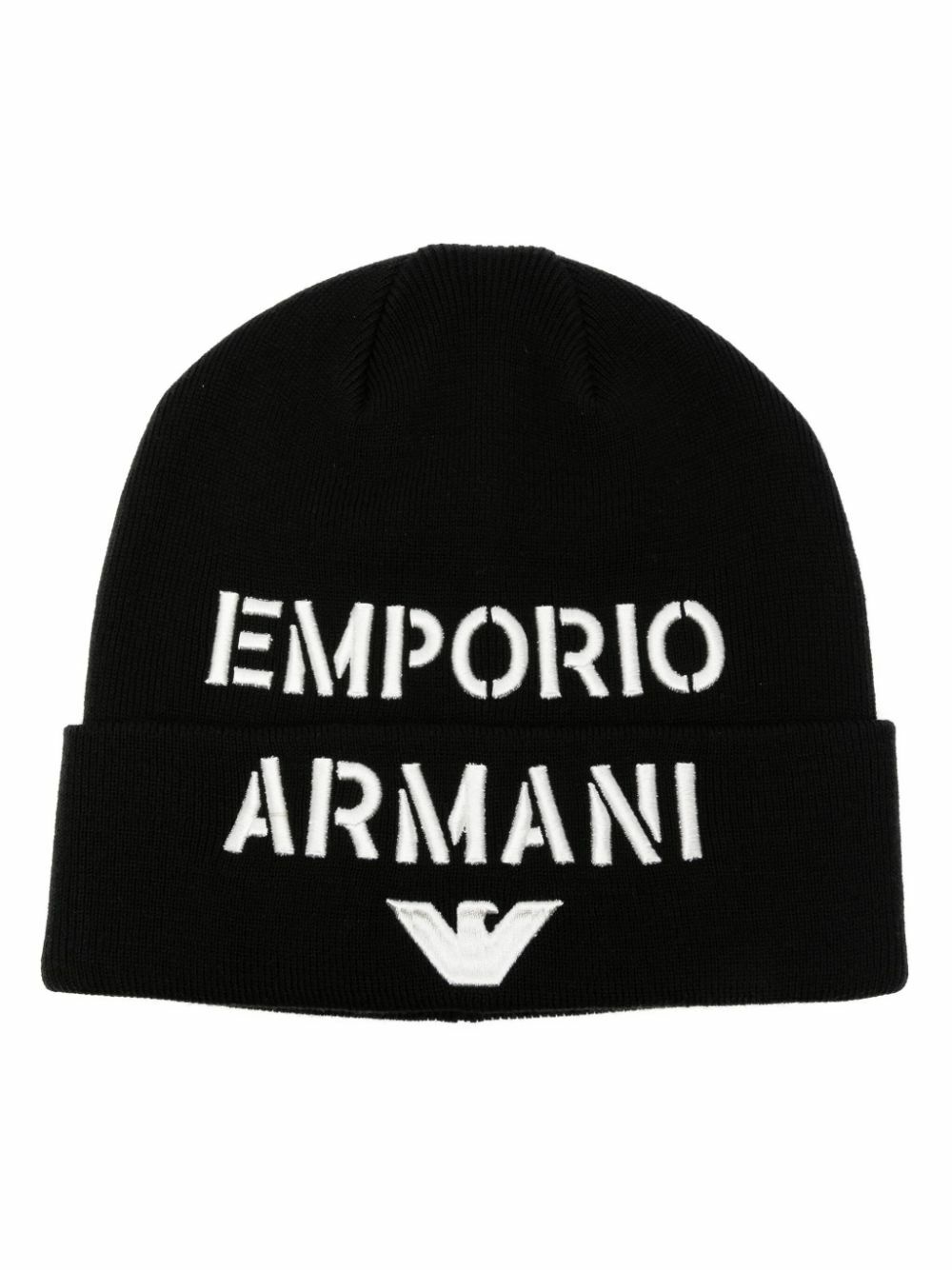 EMPORIO ARMANI - Logo Wool Blend Beanie