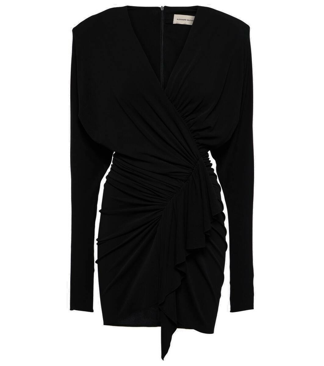 ALEXANDRE VAUTHIER - Crushed Velvet Turtleneck Mini Dress