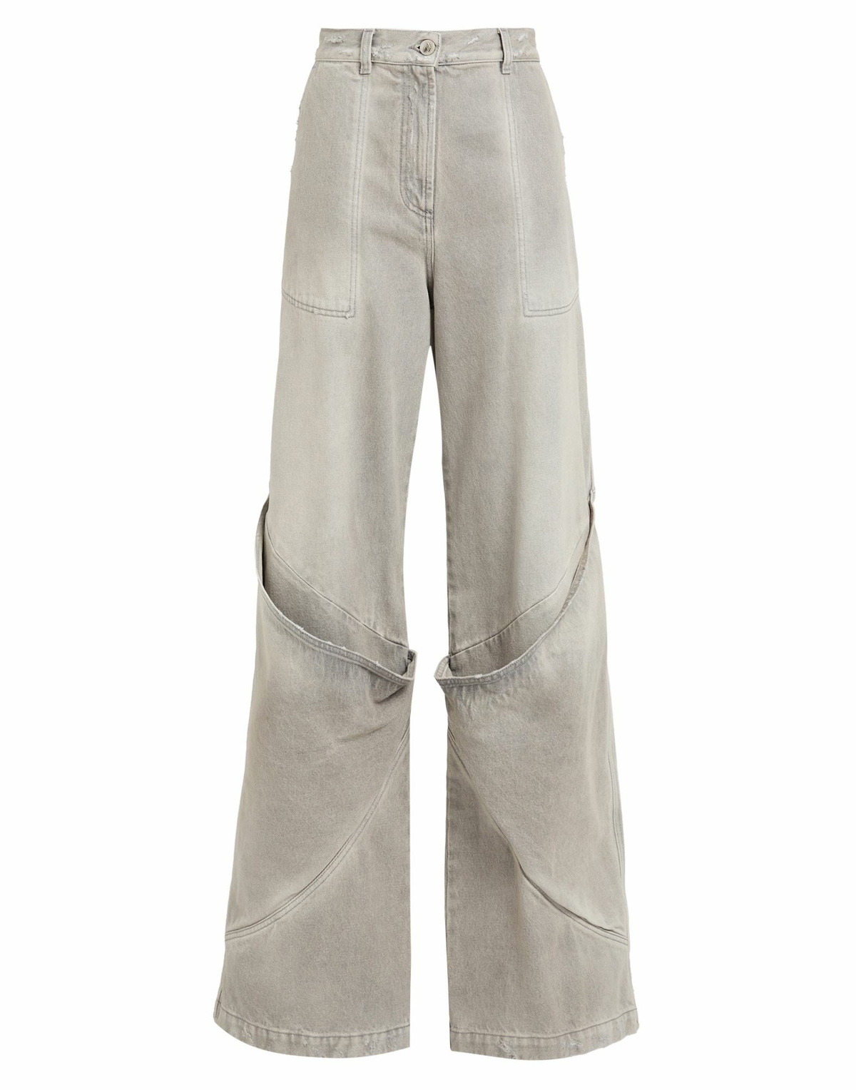 The Attico Womens Jeans in Grey