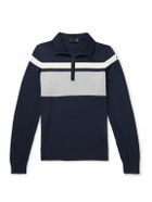 Kjus - Striped Merino Wool Half-Zip Sweater - Blue