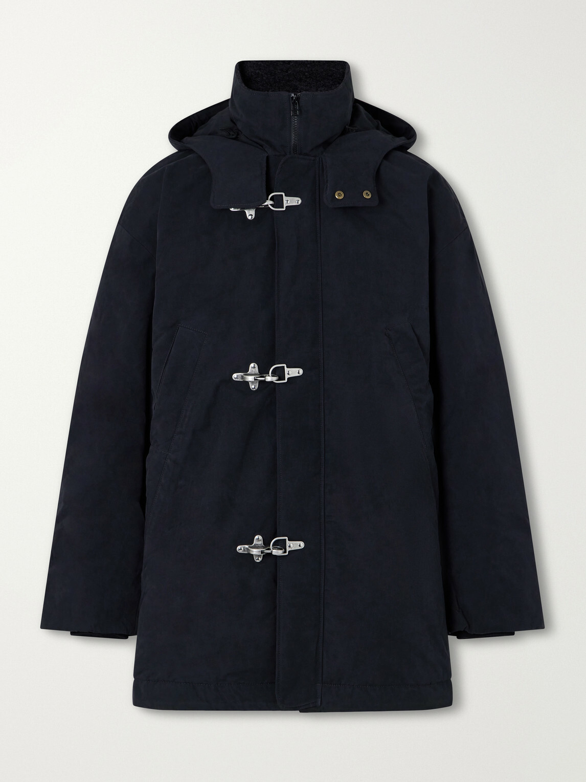 A Kind Of Guise - Isaba Padded Cotton, Wool and Mohair-Trimmed Canvas Parka - Black