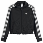 Adidas Women's Pleated Firebird Track Top in Black