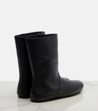 The Row Toni shearling-lined leather ankle boots