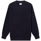 C.P. Company Men's Chenille Cotton Knit in Total Eclipse