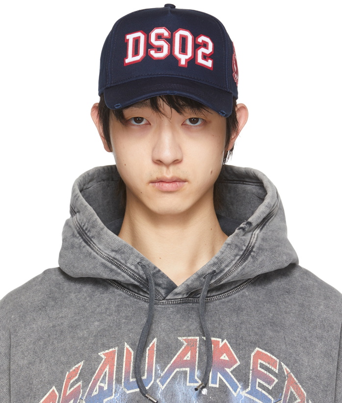 Photo: Dsquared2 Navy Logo Baseball Cap