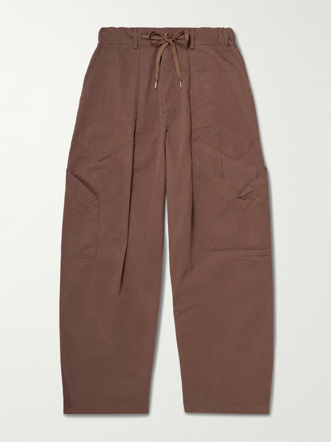 FrizmWORKS - Fold Fatigue Tapered Cotton-Blend Canvas Cargo Trousers - Brown