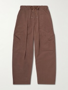 FrizmWORKS - Fold Fatigue Tapered Cotton-Blend Canvas Cargo Trousers - Brown
