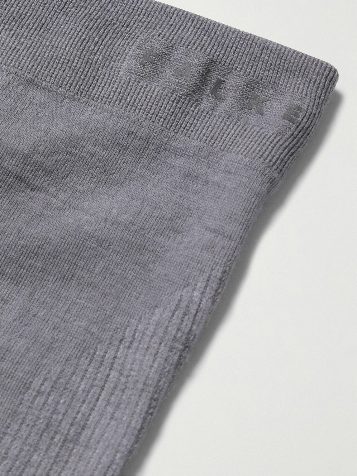 Falke - Printed Virgin Wool-Blend Ski Tights - Gray