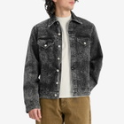 Aries Men's Lasered Croc Trucker Jacket in Black