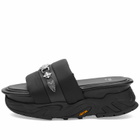 Toga Pulla Women's Platform Slider Sandals in Black