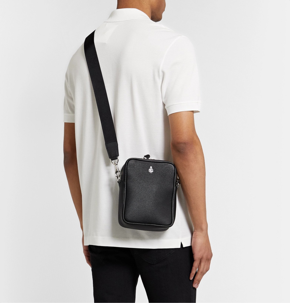Mark Cross - Scott Full-Grain Leather Messenger Bag - Black