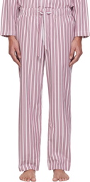 Tekla Pink & White Poplin Pyjama Pants