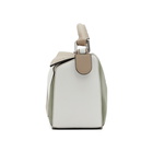 Loewe Taupe and Green Small Puzzle Bag