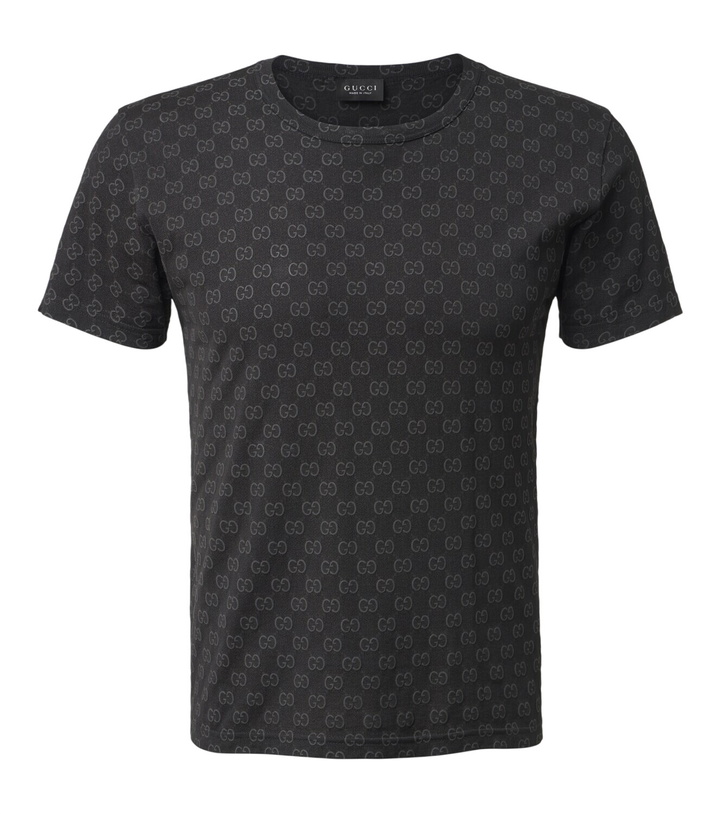 Photo: Gucci GG cotton piqué T-shirt
