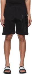 Alexander McQueen Black Graffiti Logo Shorts