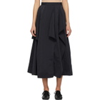 Enfold Navy Broad Random Hem Skirt